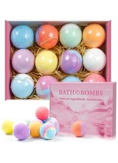 Chillspace 12Pcs Bath Bombs Gift Set for Women Men and Kids Long Lasting Floaters Relaxing Aromatherapy, Dry Skin Moisturize, Large Organic & Natural Essential Oil Handmade Bubble Bath Bombs, Healing Properties  - Image 1