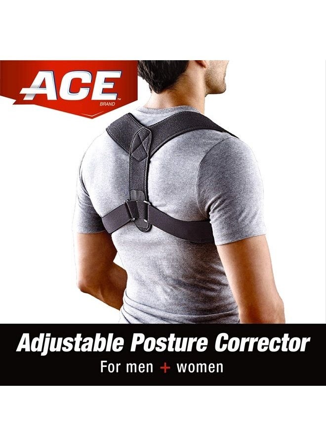 ACE - Brand Posture Corrector, Posture Correction, Adjustable, Hook-and-Loop Shoulder Straps Provide Secure Fit, Posture Support Fits Discreetly Under Clothing, One Size Fits Most - Image 1