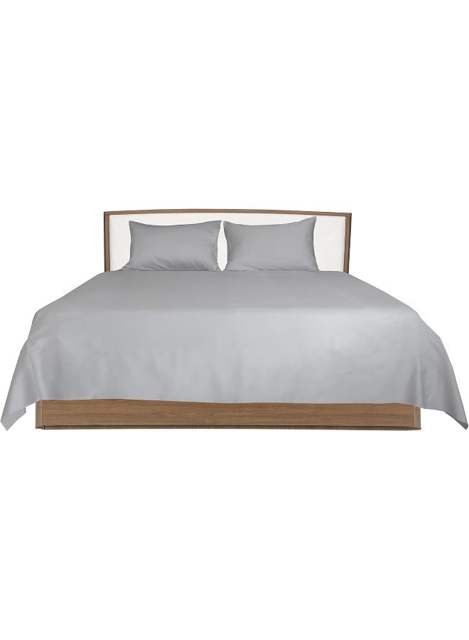 Hotel Linen Klub Hotel Linen Klub 3-Piece Queen Bed Sheet Set - Silver  - Image 4
