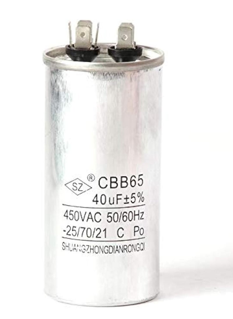 RACO CBB65 Capacitor40UF Air Conditioner Capacitor Round Dural Motor Run Capacitor Withstand 450V AC  - Image 1