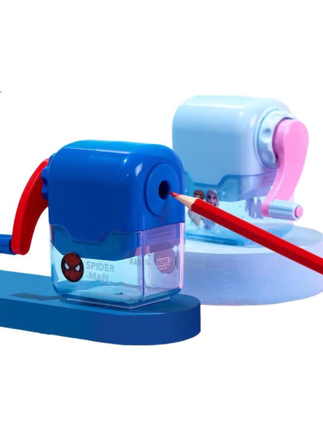 Disney Elementary School Pencil Sharpener, Simple Hand-Crank Pencil Sharpener/Rotary Pencil Sharpener, Portable Pencil Sharpener, Spider-Man A74016-A1X - Image 1