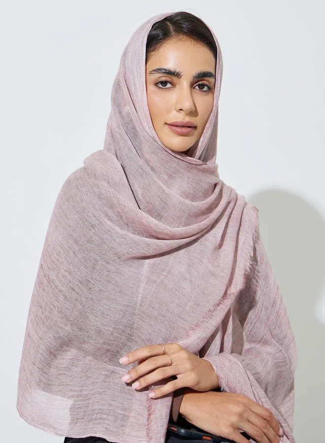 Amirah Burgundy Frayed Edge Crinkle Hijab