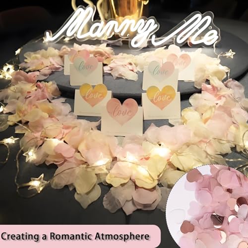 BharatBazaar 2000 Pcs Confetti, Birthday Decoration, Heart Shaped Paper Confetti for Weddings, Valentine, Anniversaries - Eco-Friendly Pink Hearts Paper for Table Decor, Hearts Hen Party Table Decoration - Image 4