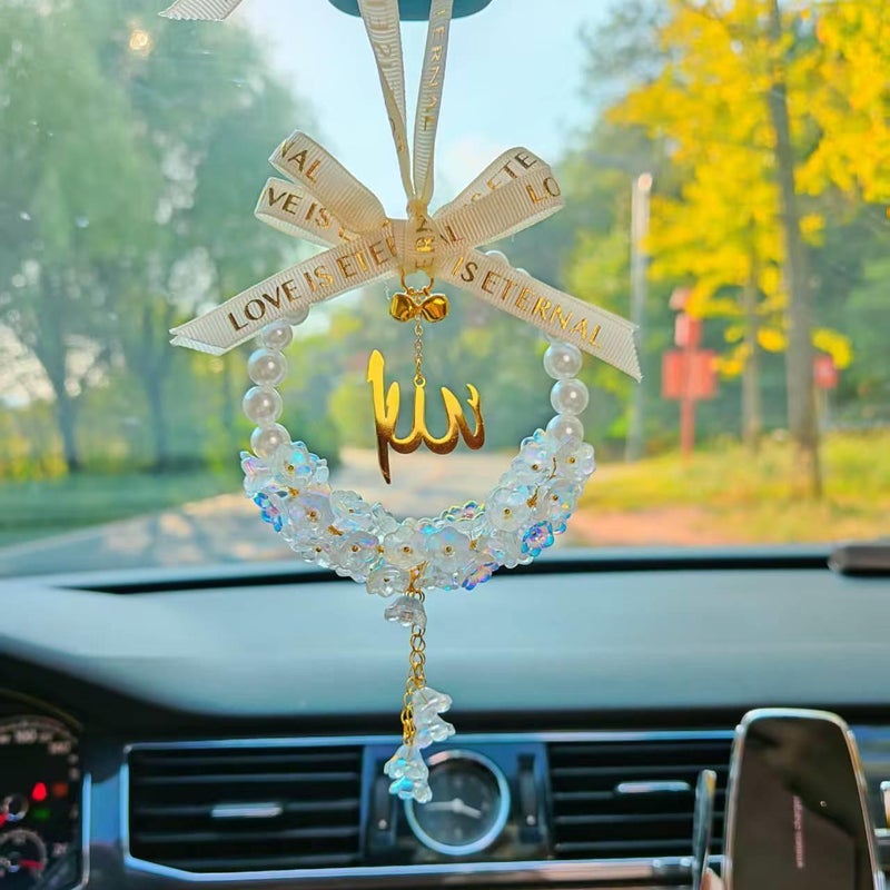 Thank Allah for bringing good luck. Crystal pendants, car accessories, car hangings, home decorations, mirror hangings, used for interior decoration, indoor decoration - Image 1