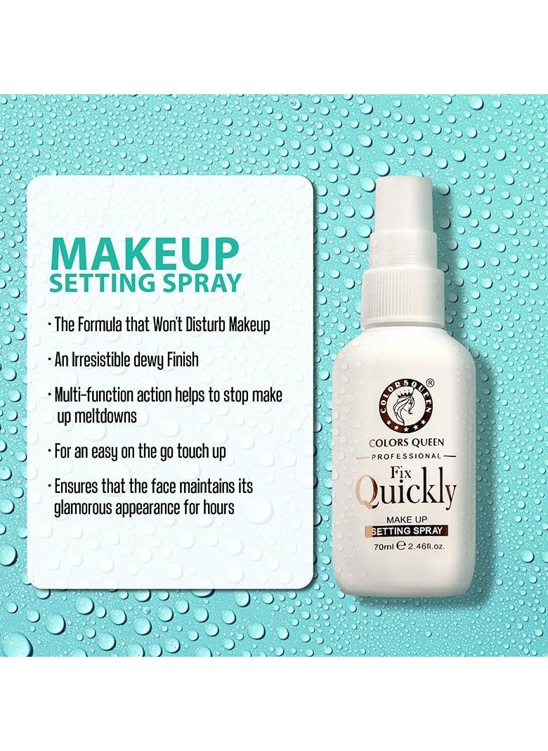 COLORS QUEEN Fix Quickly Makeup Setting Spray 70ml Long Lasting Face Natural Finish Keeps Makeup Intact Hydrate Lightweight Quick Dry Makeup Fixer  - Image 3