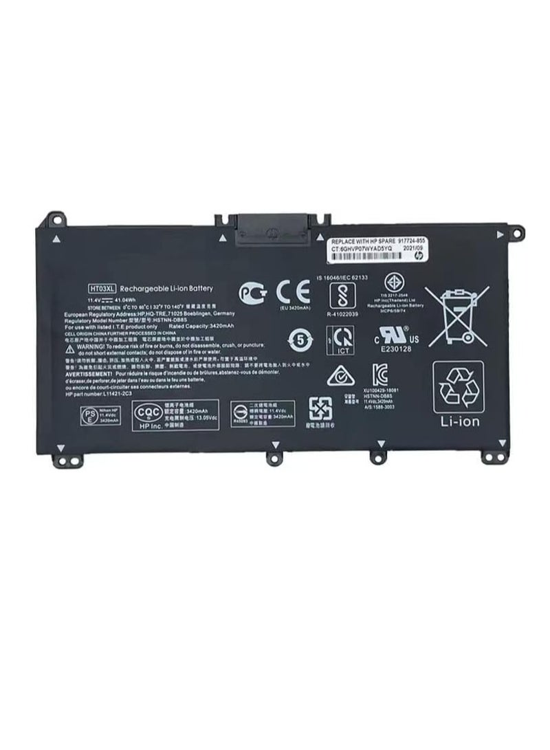 11.55V 41.7Wh HT03XL Battery Compatible for Hp Pavilion 14-CE Series Pavilion 14-CE0020TX HSTNN-UB7J L11421-542 HT03XL HSTNN-IB8O L11421-1C - Image 1