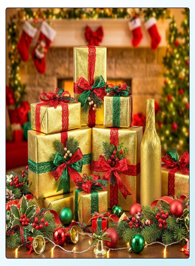 UCandy 2 Roll 5.5 Yard Plant Pot Floral Foil, Matte Texture Floral Foil Festival Plant Pot Covers, Golden Florals Foils Wrapping Paper for Home Garden Pots Vases DIY Decoration (Total 11 yard) - Image 5