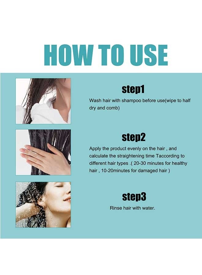 EELHOE Protein Correcting Hair Straighteing Cream 60ml, Silk And Gloss Hair Straightening Cream, Nourishing Fast Smoothing Care Straight Hair Cream, for Thick/Curly/Difficult Hair, Repair Damaged Hair - Image 5