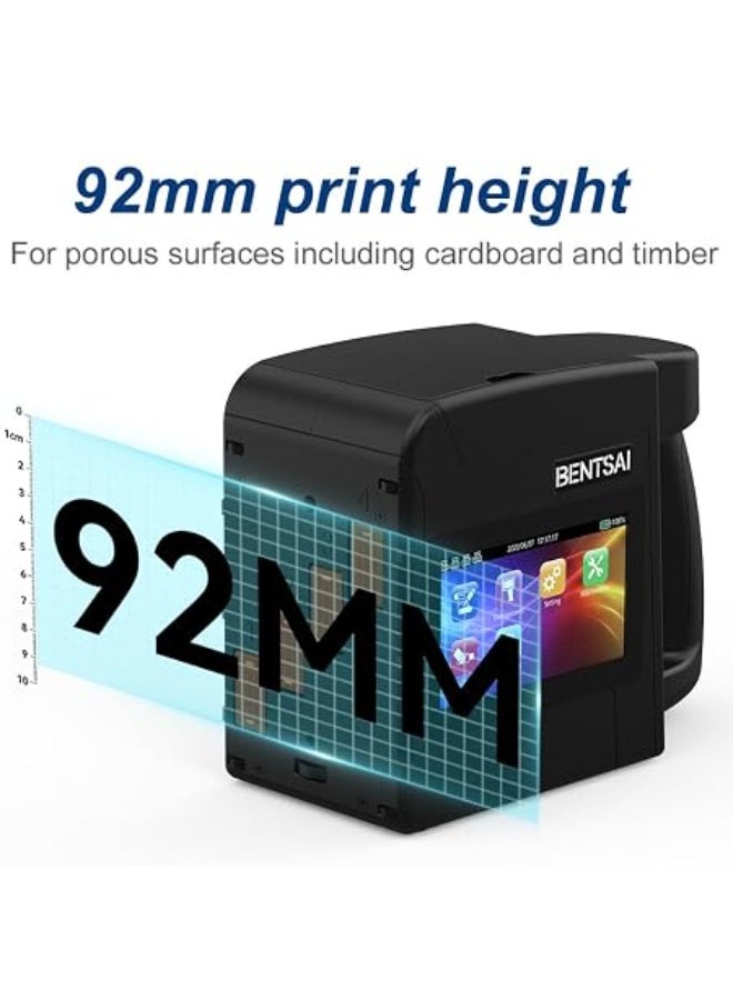 بنتساي BENTSAI B85 Wide Format Handheld Inkjet Printer Industrial Inkjet Printer with 4 Inches Print Height for Large Format Batch Coding Variable Data Printing on Any Surfaces - Image 2