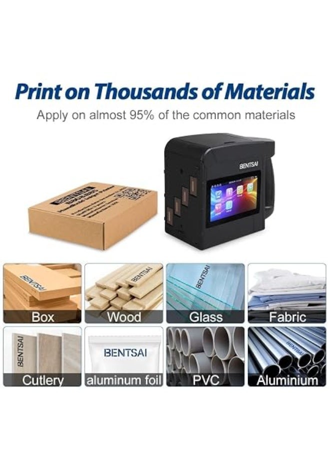 بنتساي BENTSAI B85 Wide Format Handheld Inkjet Printer Industrial Inkjet Printer with 4 Inches Print Height for Large Format Batch Coding Variable Data Printing on Any Surfaces - Image 5