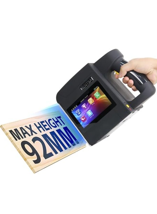 بنتساي BENTSAI B85 Wide Format Handheld Inkjet Printer Industrial Inkjet Printer with 4 Inches Print Height for Large Format Batch Coding Variable Data Printing on Any Surfaces - Image 1