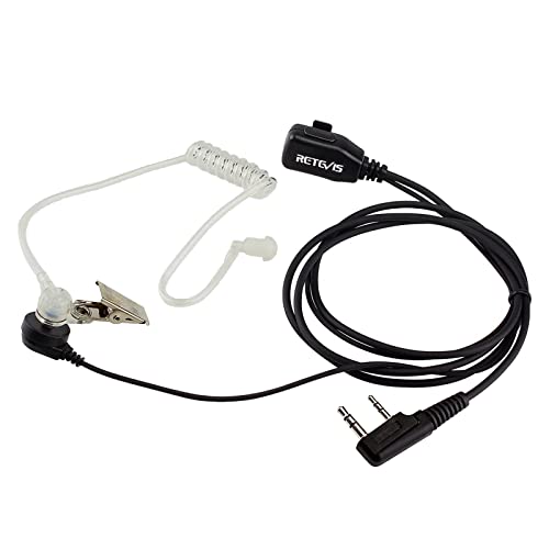 Retevis 2 Pin PTT Mic Covert Acoustic Headset Compatible with Kenwood PUXING Baofeng UV-5R UV-5RA 888S Retevis RT22 RT21 H777 (1 Pack) - Image 3