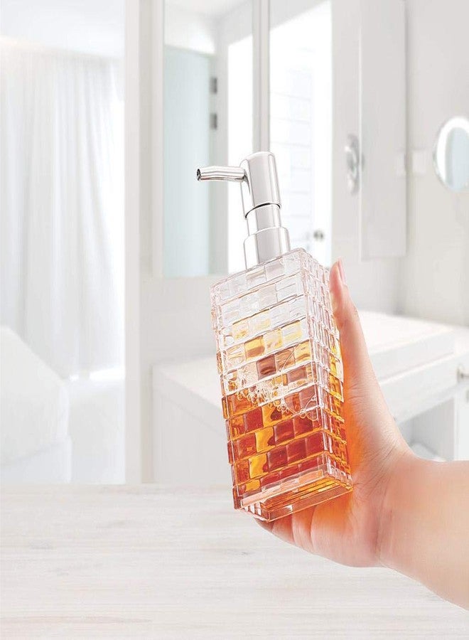 Nimbose® Cuboid Shaped Acrylic Plastic Liquid Soap & Hand wash Dispenser Bottle Set of 2, Unbreakable Soap Dispenser Bottle Combo Pack (Reddish Pink Color) - Image 4
