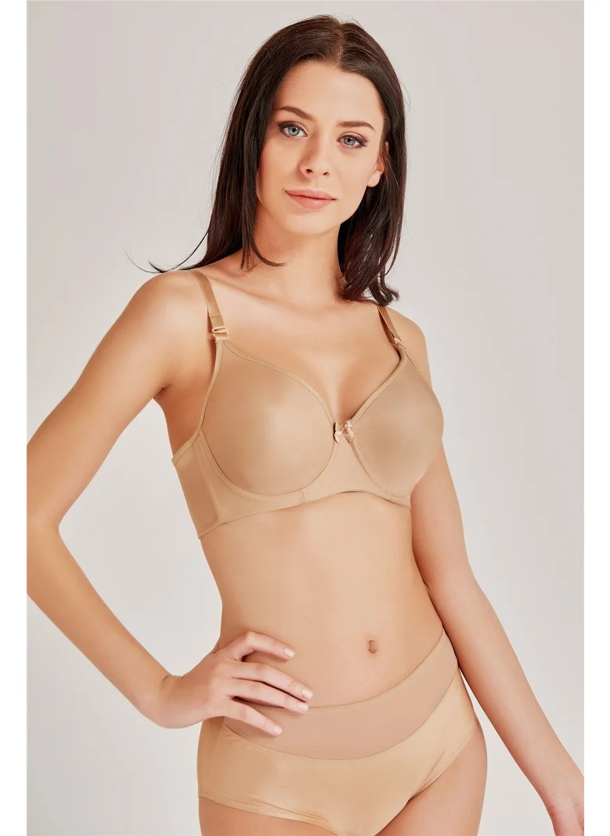 Magic Form 5738 Flat Fabric Thin Sponge Plus Size Contouring Bra - Dark Skin