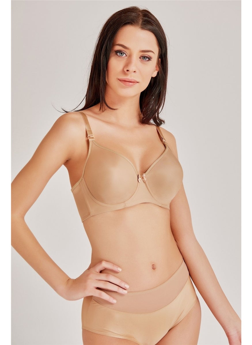 Magic Form 5738 Flat Fabric Thin Sponge Plus Size Contouring Bra - Dark Skin  - Image 1