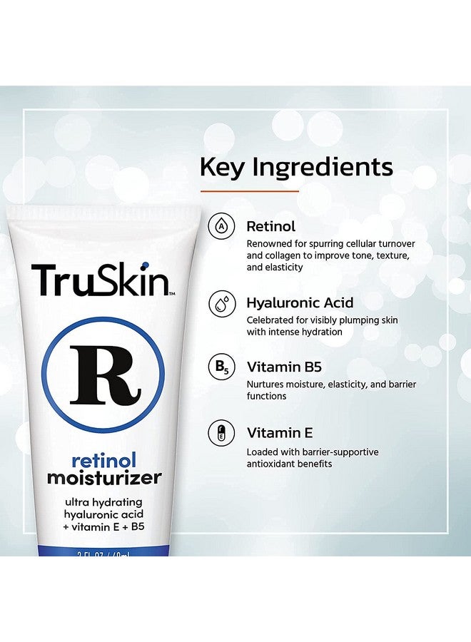TruSkin Retinol Face Moisturizer - Powerful Anti-Aging Face Moisturizer for Women with Retinol, Hyaluronic Acid & Vitamin E - Retinol Cream for Face Promotes A More Youthful Appearance, 4 fl oz - Image 3