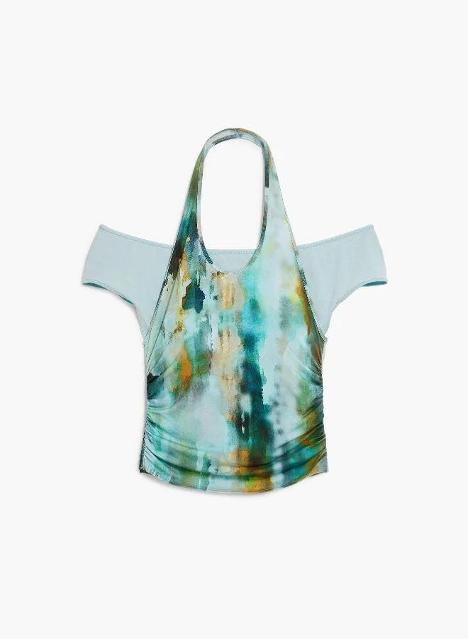 Desigual Multicolour Double-Layer Effect T-Shirt for Women | Best Price UAE