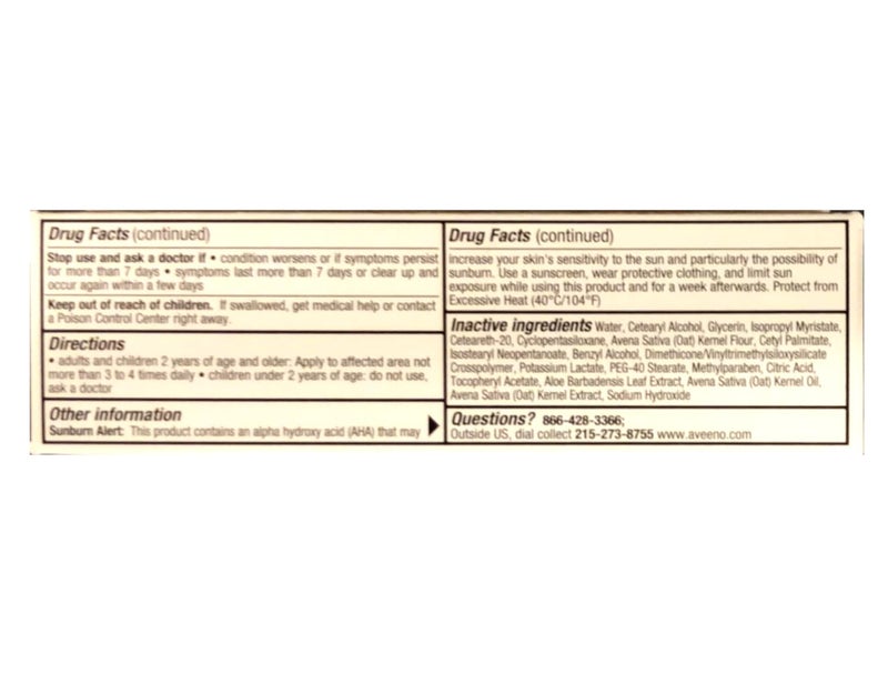 Aveeno Maximum Strength 1% Hydrocortisone Anti-Itch Cream with Pure Oat Essence, Triple Oat complex, Aloe & Vitamin E, For Itch, Rash & Redness Relief from Eczema, Psoriasis, Insect Bites & Poison Ivy, Oak & Sumac, 1 Oz - Image 3
