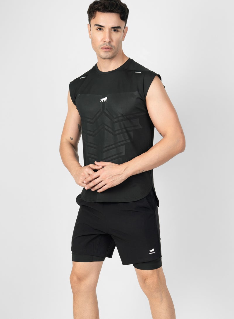 انكسيخ Dual-Layer Training Shorts for Men - 2-in-1 - Image 2