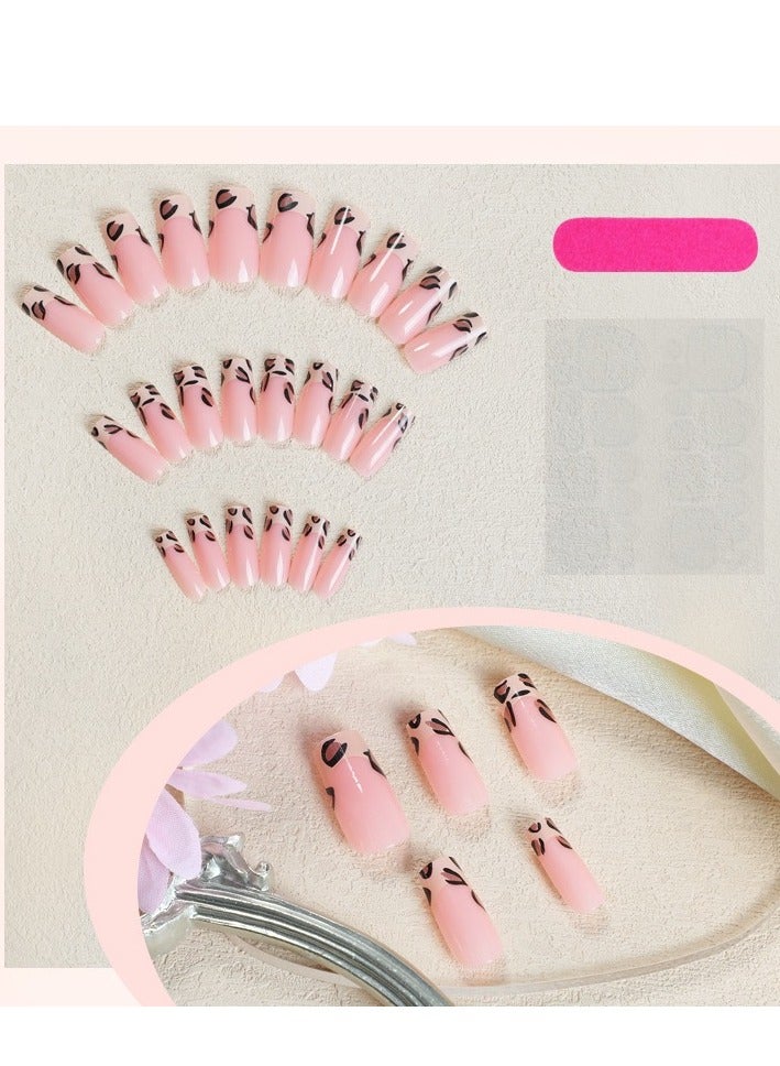 سنسيب نوع الأظافر: أظافر فرنسية ملصقة - حزمة جل ناعم، أظافر فرنسية مزيفة قصيرة، أظافر صالونية الجودة، أظافر ملصقة بسلاسة، أظافر ملصقة بالغراء للنساء، فن الأظافر، تزيين الأظافر. - Image 5