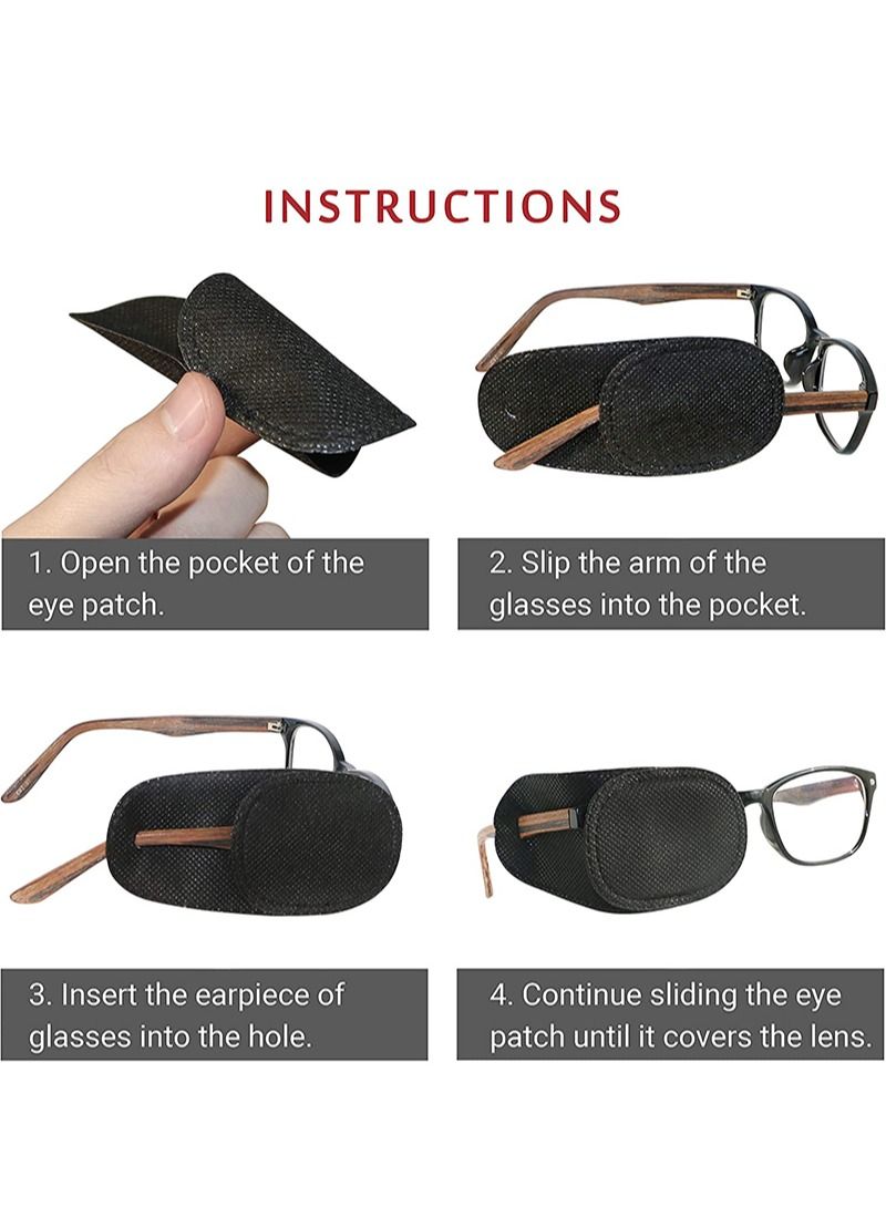 Aikanbo Adult Children's Eye Mask Eyeglass Eye Mask for Left or Right Eye Amblyopia Strabismus 6 Pieces  - Image 4