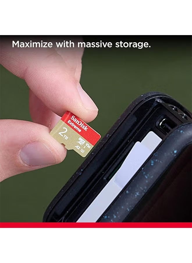 sandisk SanDisk 2TB Extreme microSDXC Card, + SD adapter, (For Smartphones, Action Cams, Drones, Speeds up to 240 MB/s, 4K UHD) RescuePRO Deluxe, UHS-I, U3, V30 - Image 3