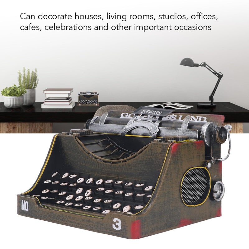 Vintage Typewriter Model Home Office Decoration in Black - Image 4