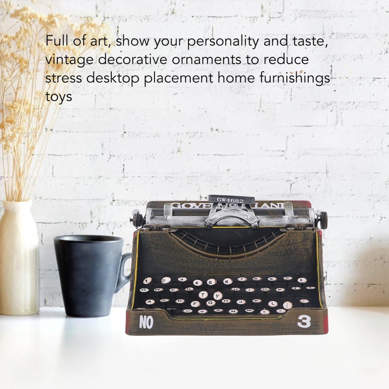 Vintage Typewriter Model Home Office Decoration in Black - Image 3