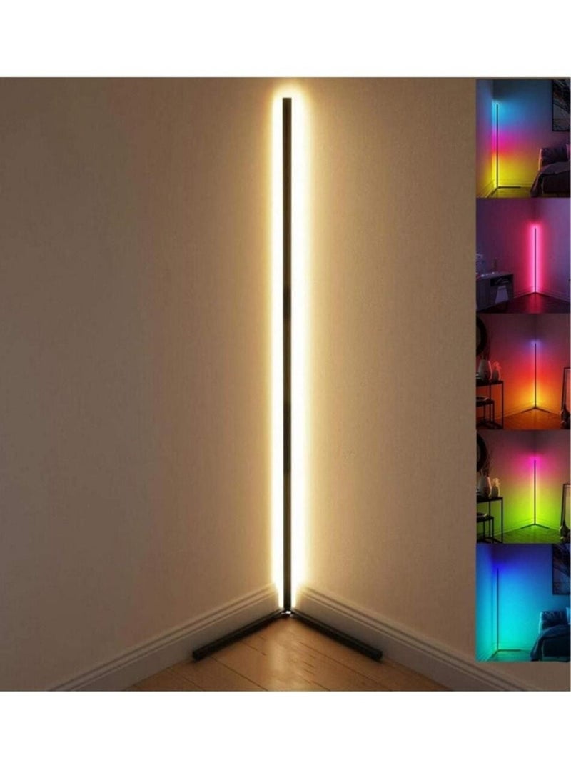 ELTRAZONE Floor Lamp Corner Standing Lamp with RGB Color Changing Levels Brightness and Color Temperature, Remote Control Modern for Living Room, Bedroom - Image 1