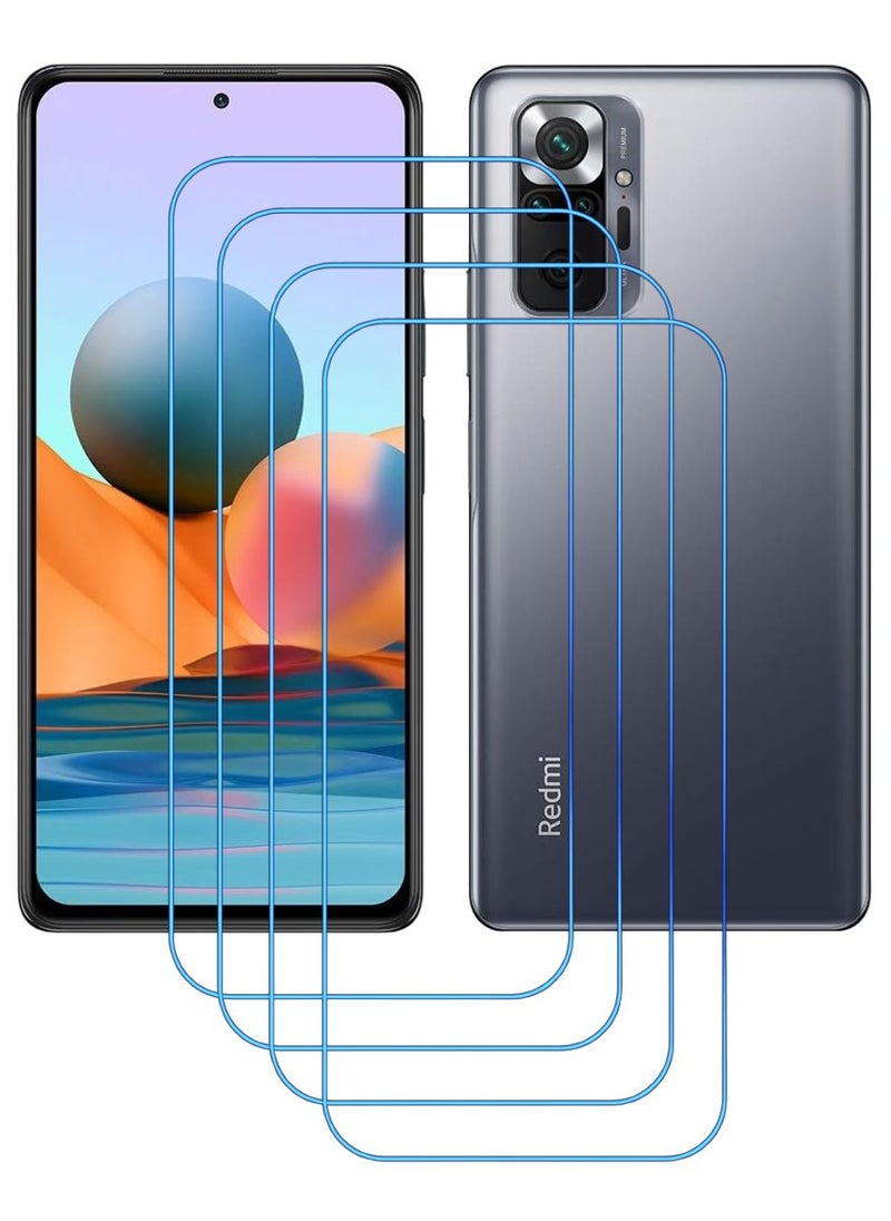 ACLIX 4 Pieces Antistatic ESD Dustproof Premium Quality High Definition Clear Tempered Glass Screen Protector Designed For Xiaomi Redmi Note 10 Pro - Image 1