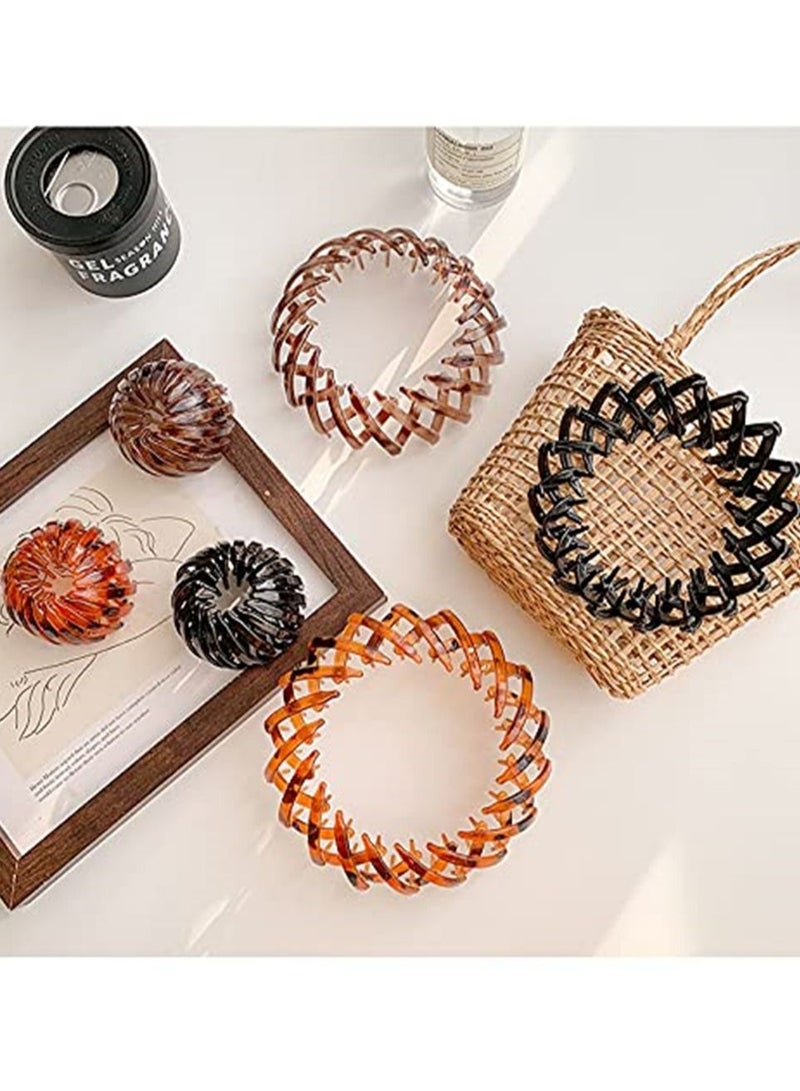 KASTWAVE Bird Nest Magic Hair Clip Tobatoba 3 Pcs Lazy Bird'S Nest Plate Hairpin Bun Maker Clip Expandable Ponytail Holder Ponytail Hairpin Curling Iron Ponytail Hair Accessories For Women And Girls - Image 3