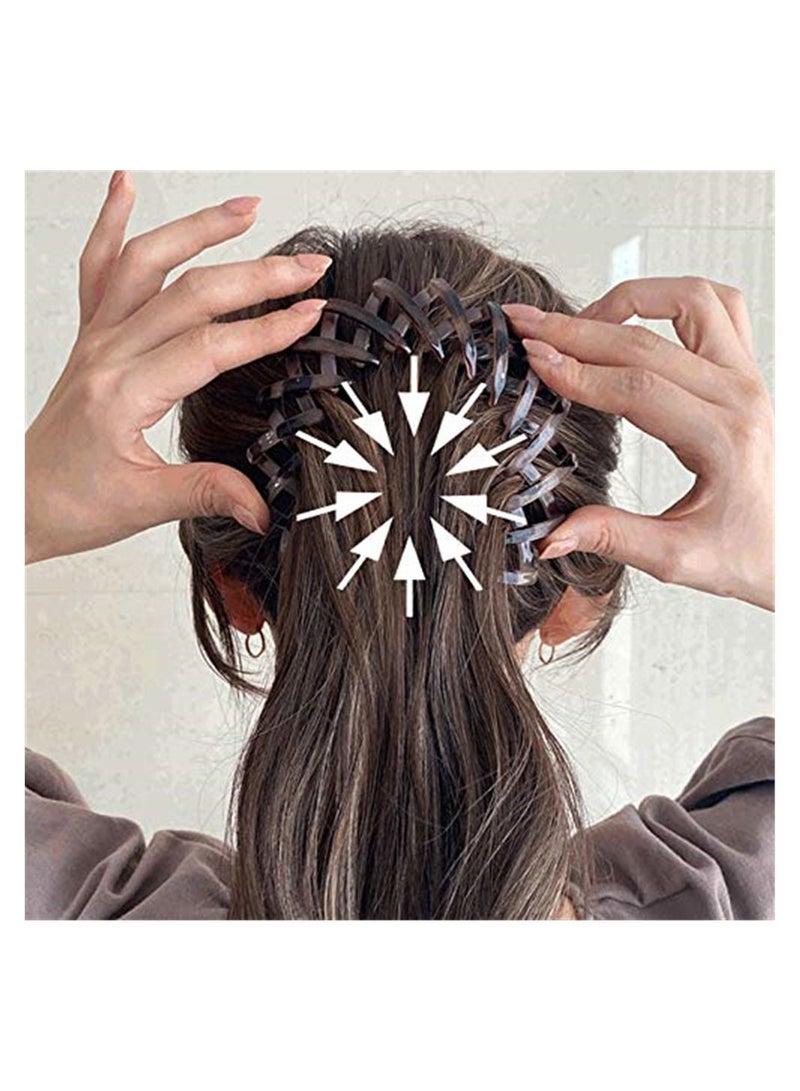 KASTWAVE Bird Nest Magic Hair Clip Tobatoba 3 Pcs Lazy Bird'S Nest Plate Hairpin Bun Maker Clip Expandable Ponytail Holder Ponytail Hairpin Curling Iron Ponytail Hair Accessories For Women And Girls - Image 4