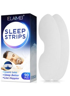 Elaimei Sleep Strips Gentle Sleep Mouth Strip for Sleeping Quality Improvement and Better Nose Breathing and Less Mouth Breathing to Maintain Natural Face Shape and Relieve Snoring Instantly 90pcs  - Image 1