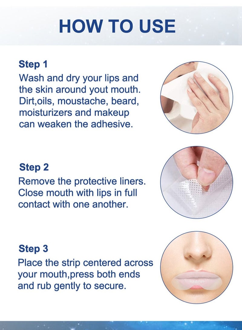 Sleep Strips Gentle Sleep Mouth Strip for Sleeping Quality Improvement and Better Nose Breathing and Less Mouth Breathing to Maintain Natural Face Shape and Relieve Snoring Instantly 90pcs