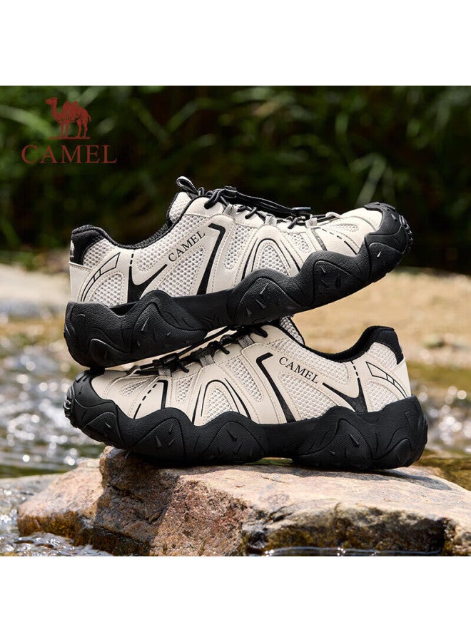 Camel Mesh Outdoor Hiking Casual Ugly-cute Shoes For Couples, G25m076104, Beige/black, Size 36 - Image 2
