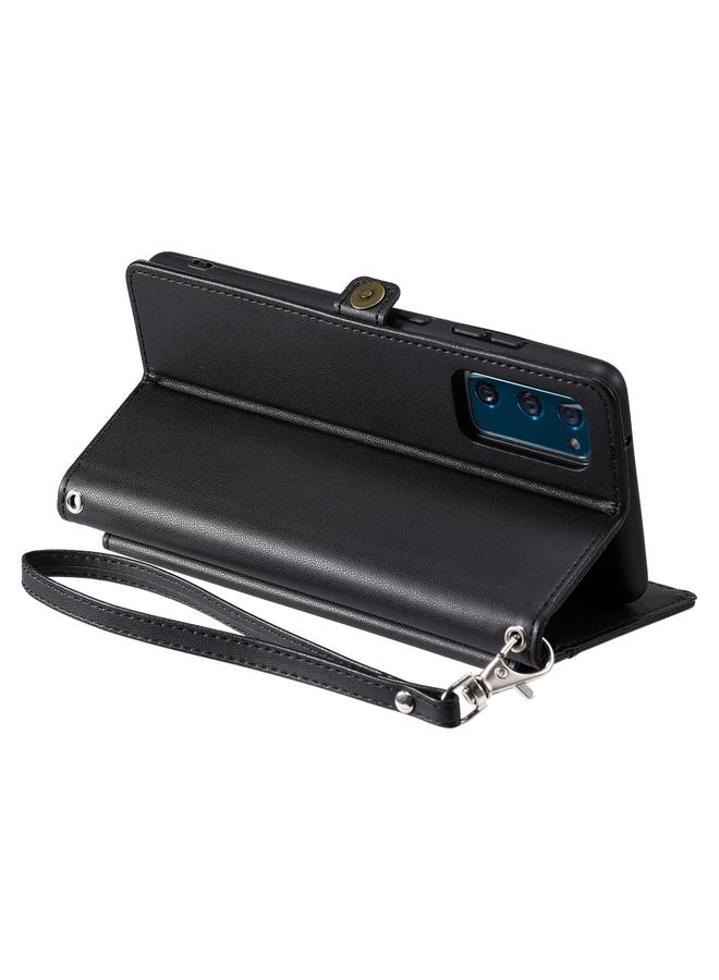 S-TOP Case For Samsung Galaxy S20 FE 5G Wallet Multi-card Slot Leather Phone Case with Lanyard - Image 5