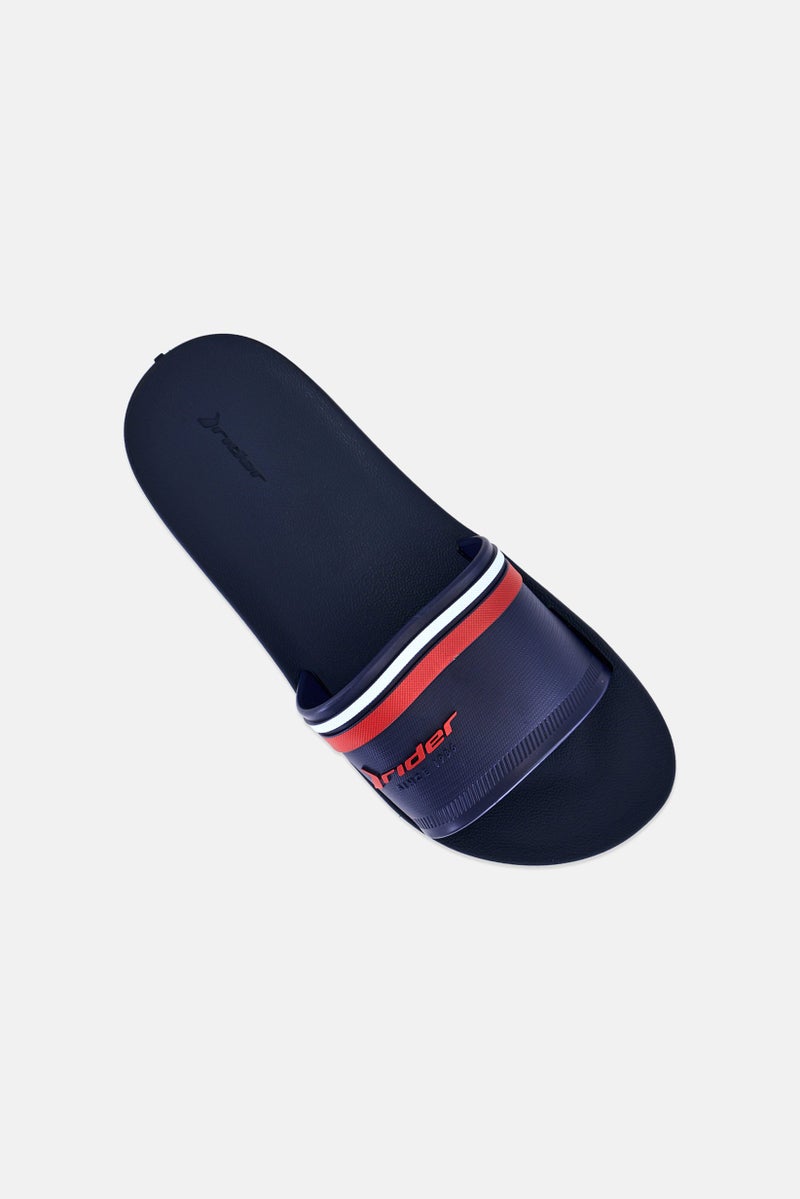 RIDER Kids Boy Strike Plus Slip On Slides, Navy Blue - Image 4