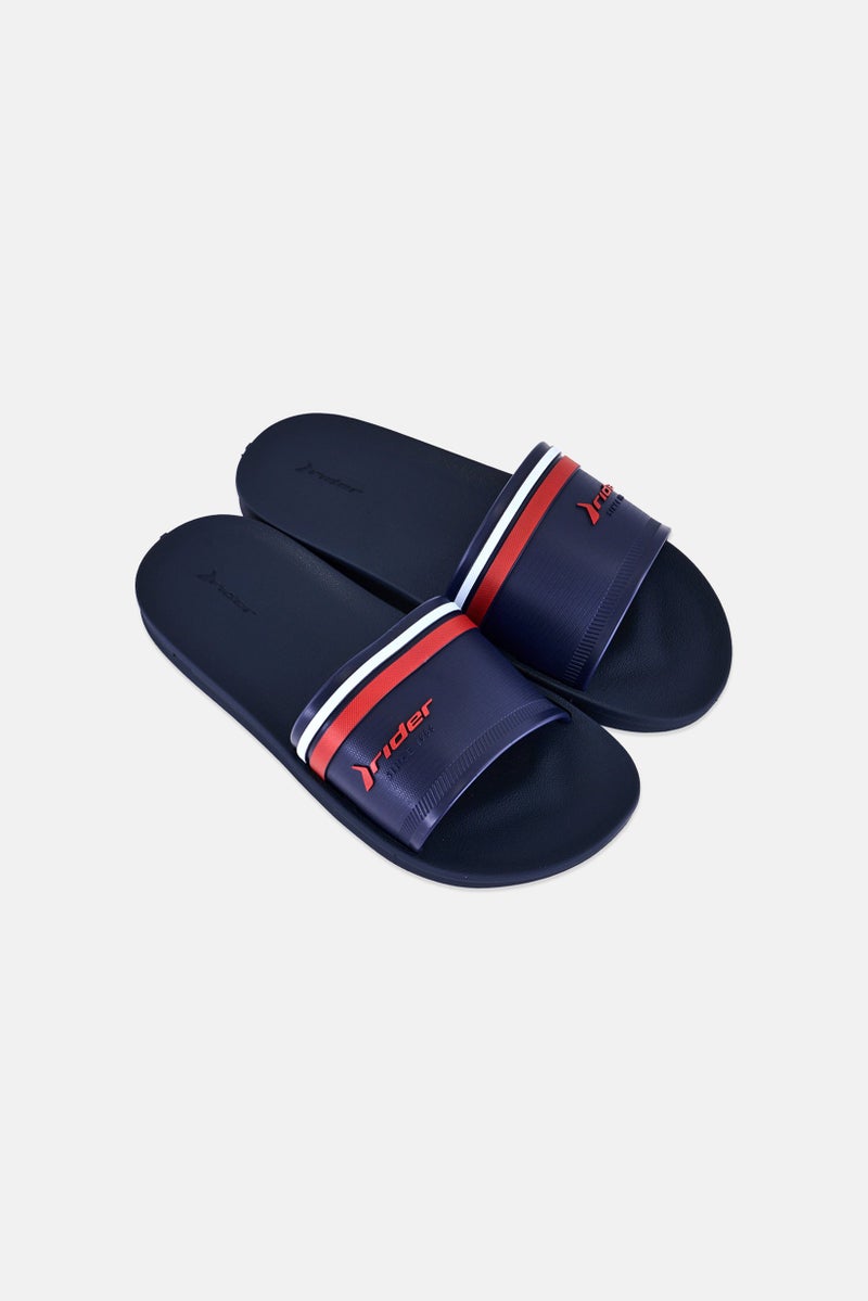 RIDER Kids Boy Strike Plus Slip On Slides, Navy Blue - Image 2