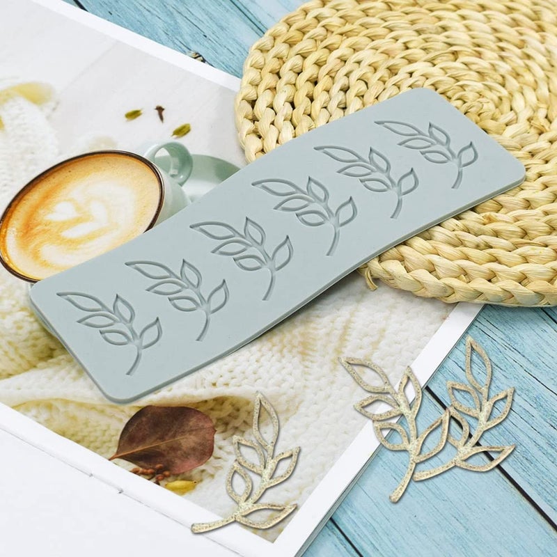 Fondant Silicone Moulds Tropical Leaves Silicone Imprint Mat Gum Paste Press Mold for Cake Chocolate Cupcake Decorating Cake Toppers Candy Cookies Resin Sugarcraft D_772x272x012inch