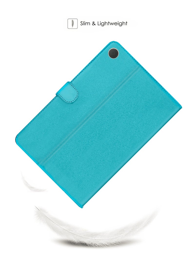 OMAKER - Premium Quality Leather Smart Flip Case Full Protective Cover With Magnetic Stand For Samsung Galaxy Tab A9 Plus 11 Inch 2023 – Sky Blue - Image 1