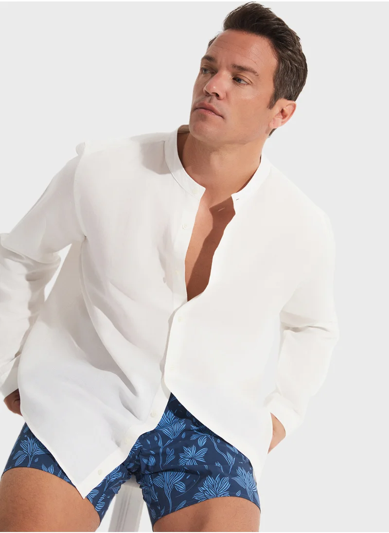 JUNE Patterned Swim Shorts