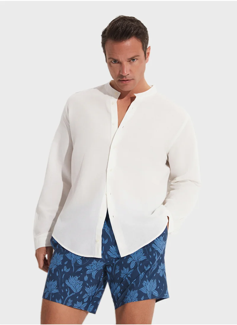 JUNE Patterned Swim Shorts