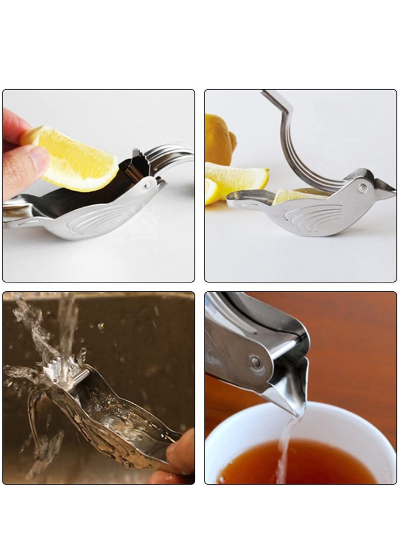 SYOSI Lemon Lime Squeezer, Hand Juicer Lemon Squeezer, Stainless Steel Lemon Slice Squeezer,  Max Extraction Manual Citrus Juicer - Image 4