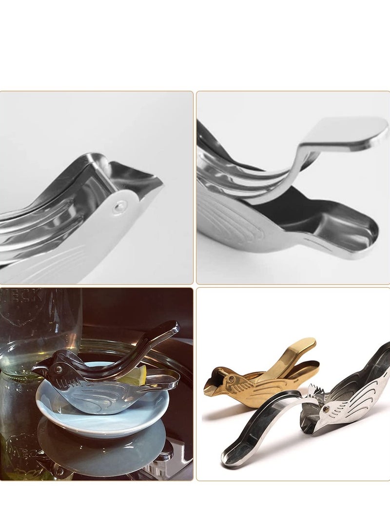 SYOSI Lemon Lime Squeezer, Hand Juicer Lemon Squeezer, Stainless Steel Lemon Slice Squeezer,  Max Extraction Manual Citrus Juicer - Image 5