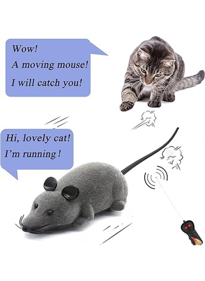 Generic - Mouse Cat Toy Wireless Remote Control Pet Toys Interactive Plush Mouse RC Electronic Rat Mice Toy For Kitten Cat Funny Cat Toy Mouse Wireless Remote Control Simulation Mouse - Image 1