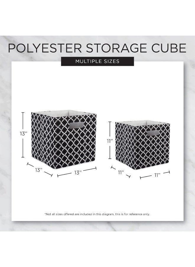 DII Non Woven Storage Collection Polka Dot Collapsible Bin Small Set 11x11x11 Cube Pink  Gold 4 Piece - Image 2
