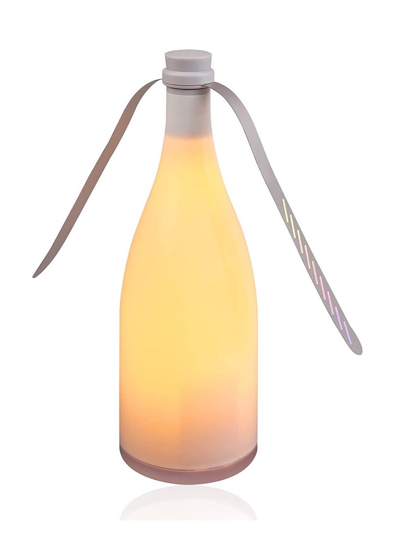 Fly Repellent Fan for Tables Insects Repellent Fan USB Fan Fly Repellent Automatic Fans with Light, Portable Table Fan for Outdoor Indoor Keep Flies Away from Your Food Yellow Light - Image 1