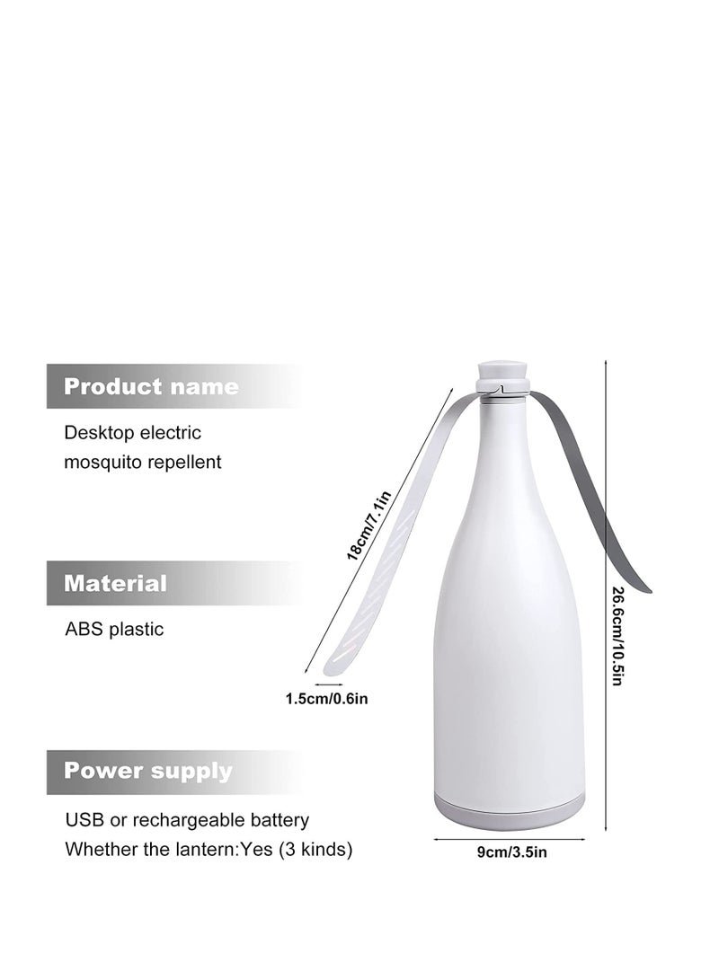 Fly Repellent Fan for Tables Insects Repellent Fan USB Fan Fly Repellent Automatic Fans with Light, Portable Table Fan for Outdoor Indoor Keep Flies Away from Your Food Yellow Light - Image 5