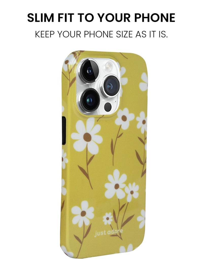 just adore Apple iPhone 14 Pro Max Case Designer Case iPhone Camera Protection Light Weight Cover Mustard Yellow - Image 4