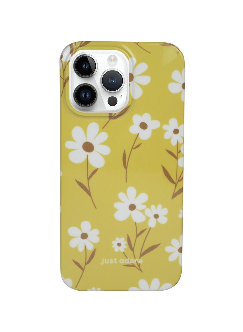 just adore Apple iPhone 14 Pro Max Case Designer Case iPhone Camera Protection Light Weight Cover Mustard Yellow - Image 1